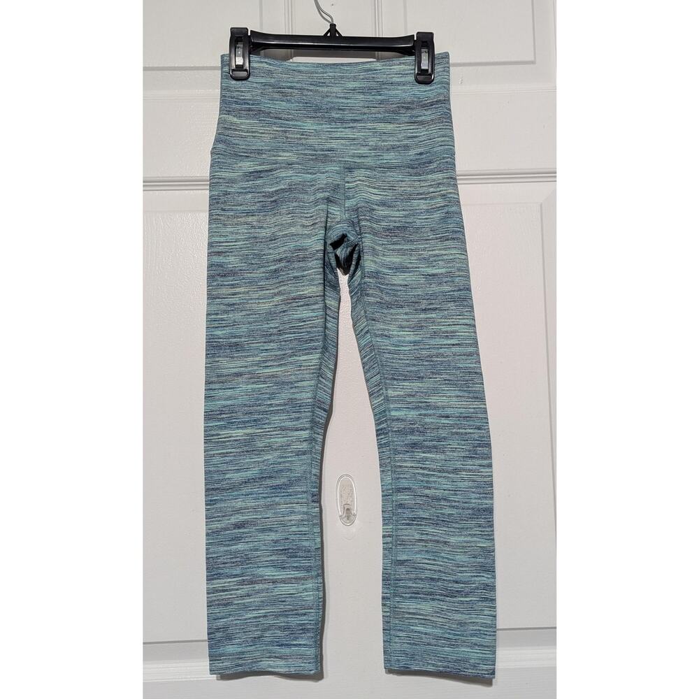 Lululemon Wunder Under Crop Leggings Size 4 Space Dye Alberta Lake Teal Blue - Picture 4 of 13
